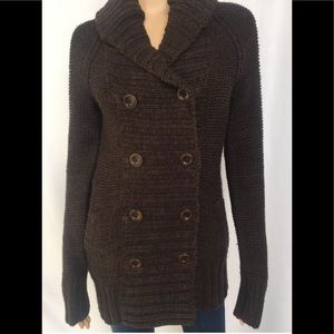 Gap brown chunky knit oversize Wool cardigan